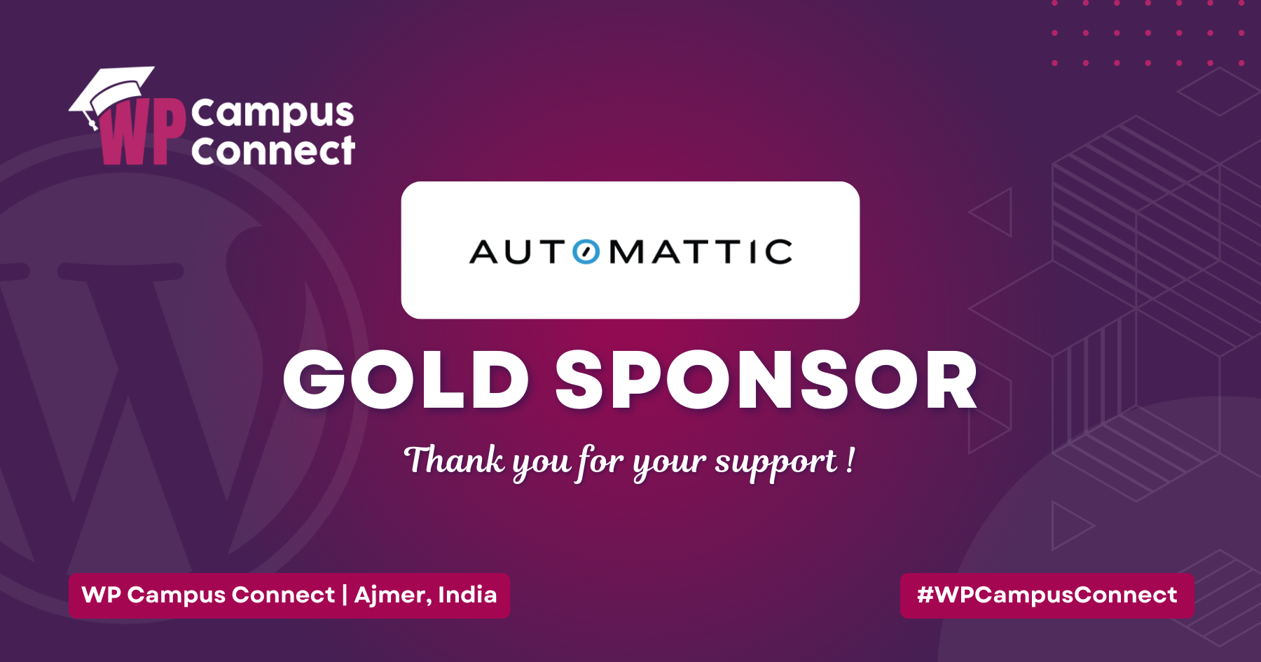 Automattic is our Gold Sponsor