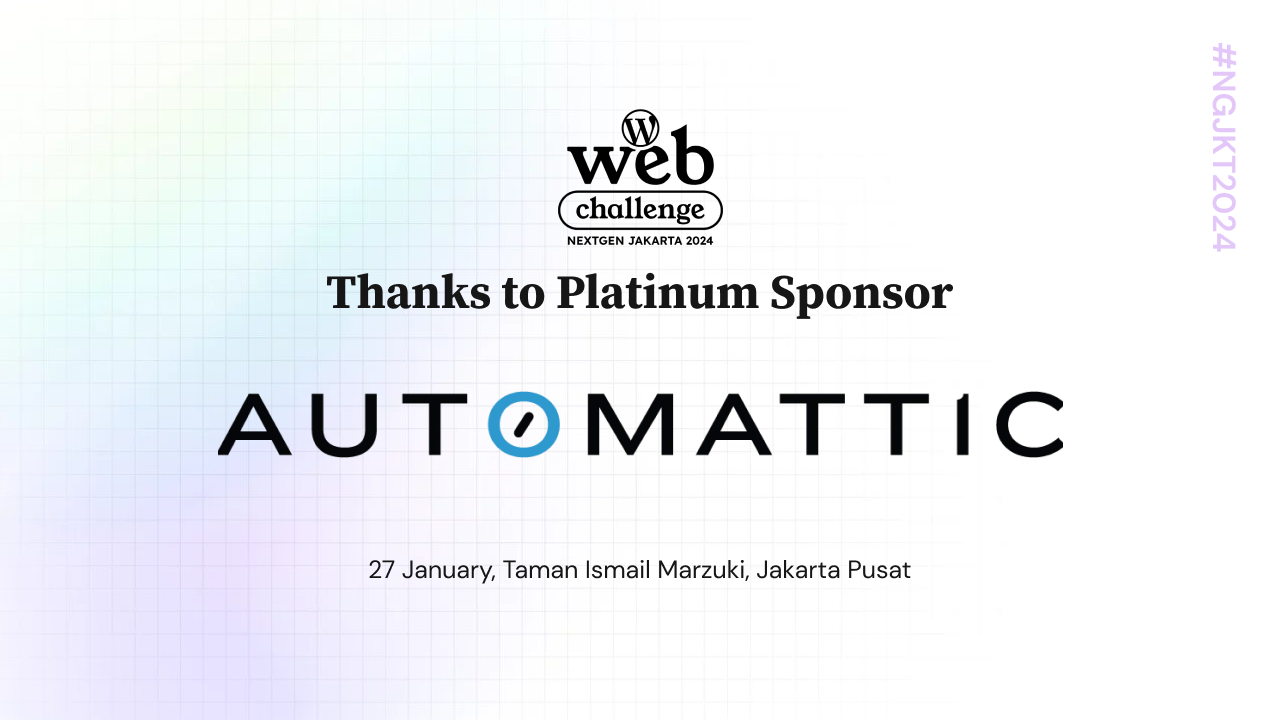 Terima kasih Platinum Sponsor, Automattic