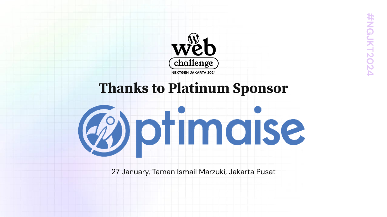 Terima kasih Platinum Sponsor, Optimaise