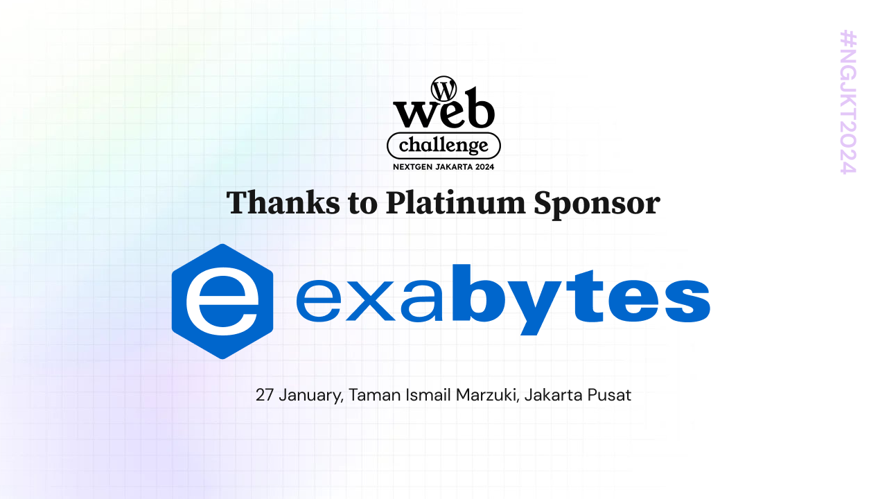 Terima kasih Platinum Sponsor, Exabytes Indonesia