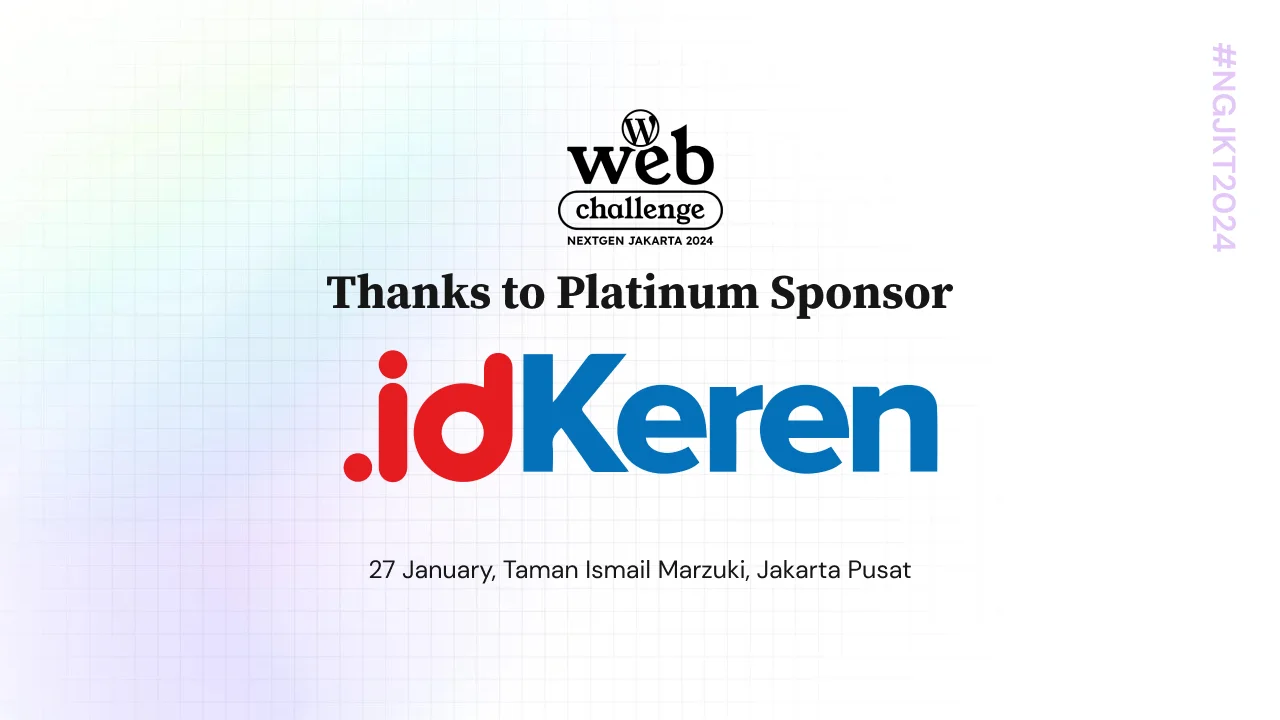 Terima kasih Platinum Sponsor, Pengelola Nama Domain Internet Indonesia (PANDI)