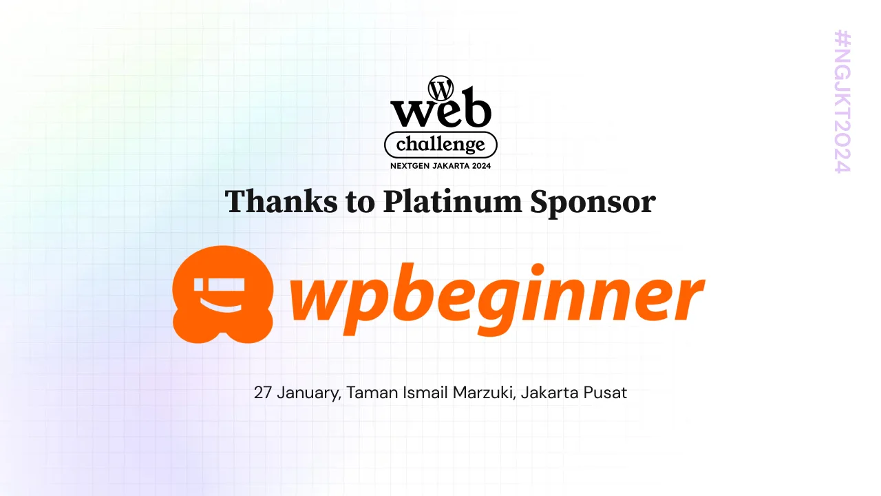 Terima kasih Platinum Sponsor, WPBeginner