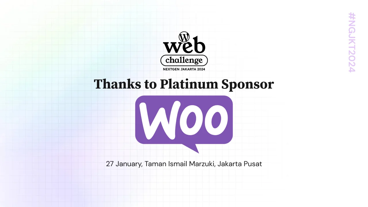 Terima kasih Platinum Sponsor, Woo