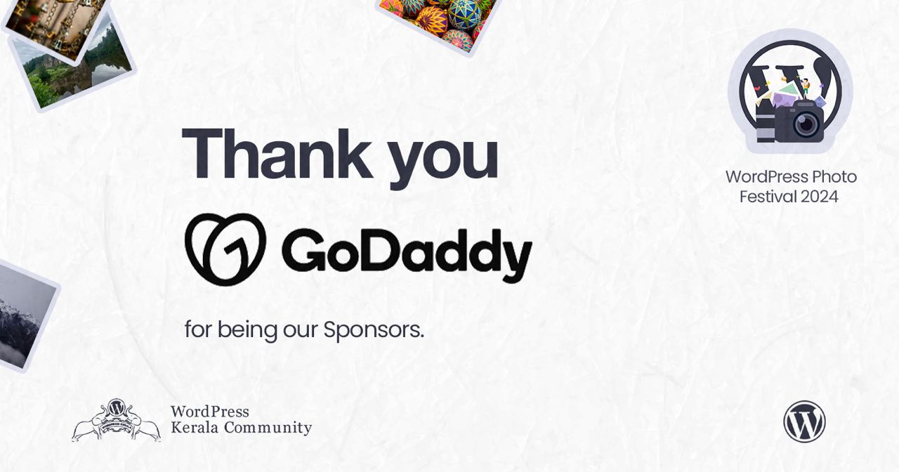 Thanks to our gold sponsor, GoDaddy