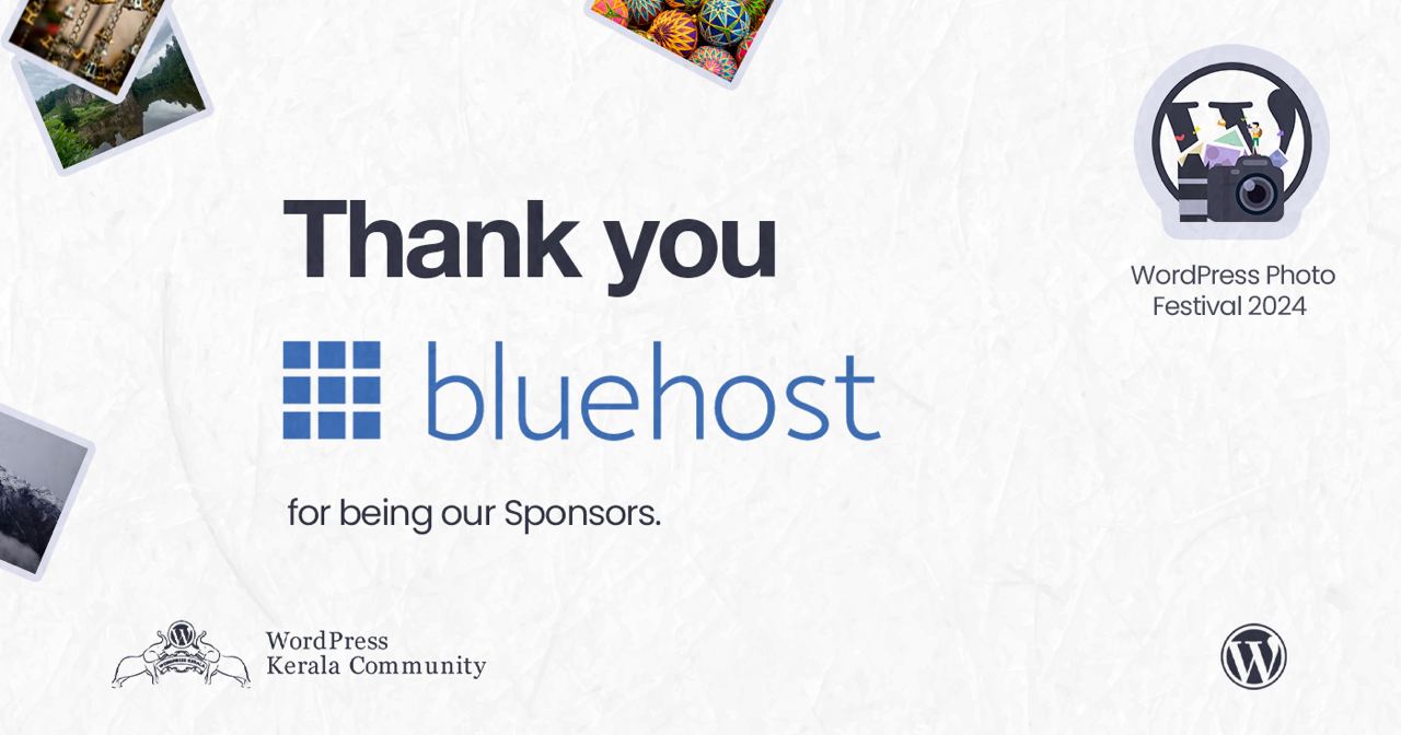 Thanks to our gold sponsor, Bluehost