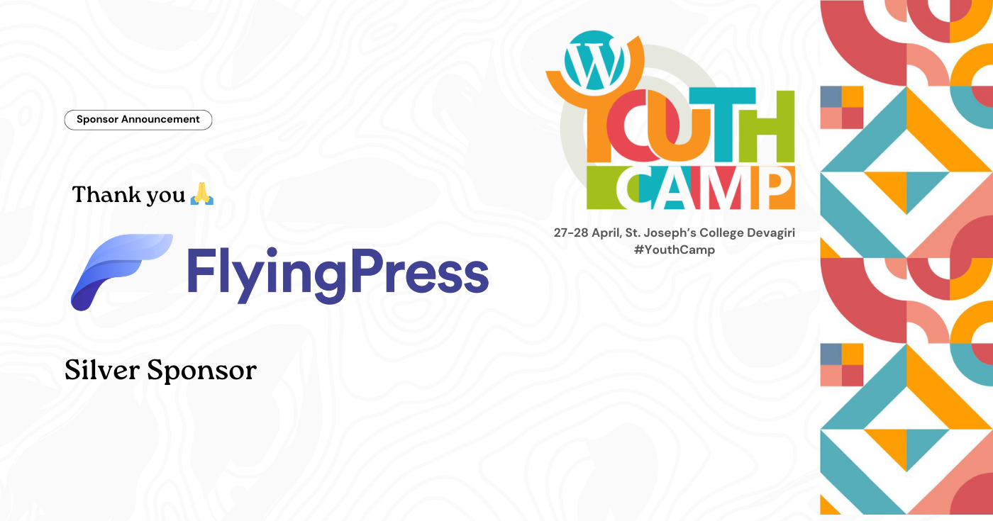 Thank You FlyingPress for Sponsoring YouthCamp Kozhikode